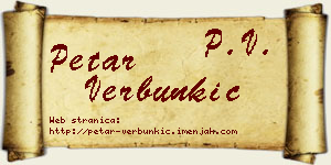 Petar Verbunkić vizit kartica